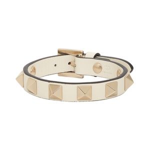 VALENTINO Rockstud Bracelet in Off-White